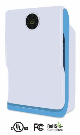 6-stage air purification system — compact unit with touch control